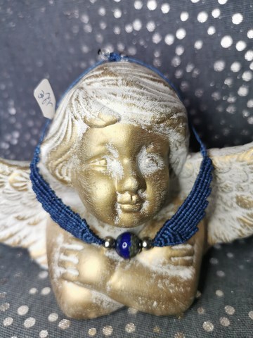 Bracelet tissé ange lapis lazuli